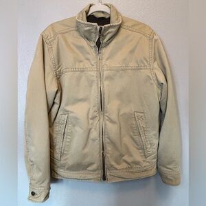 Vintage Abercrombie & Fitch Military Bomber Jacket Heavy Duty Canvas Work Coat